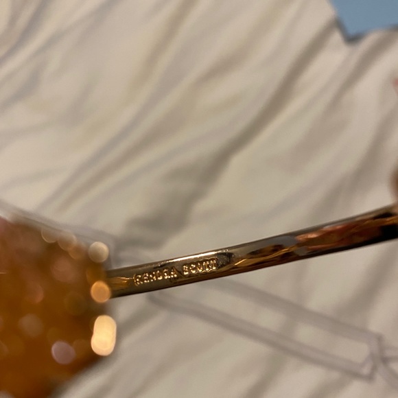 Kendra Scott Arden cuff Bracelet Rose gold sparkly Drusy stone - Picture 3 of 6